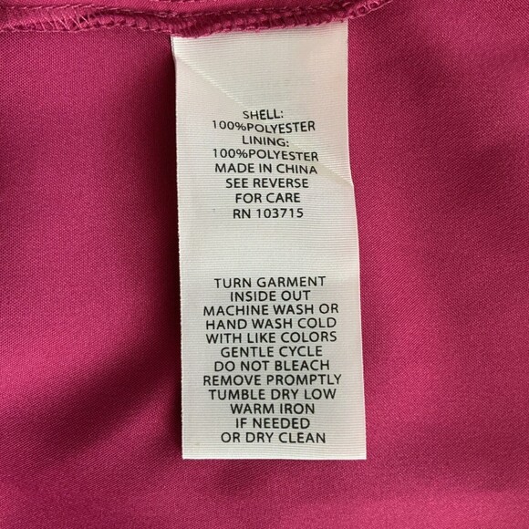 Nanette Lepore Shift Dress Fuchsia Kiss Chiffon Moody Romance 10 - Picture 10 of 13